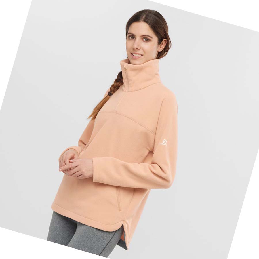 Salomon ESSENTIAL COSY FLEECE Hettegensere Dame Rosa | NO3105JPQ