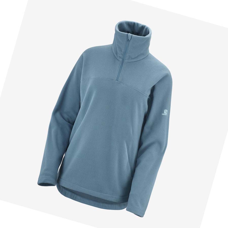 Salomon ESSENTIAL COSY FLEECE Hettegensere Dame Blå | NO3107SGL