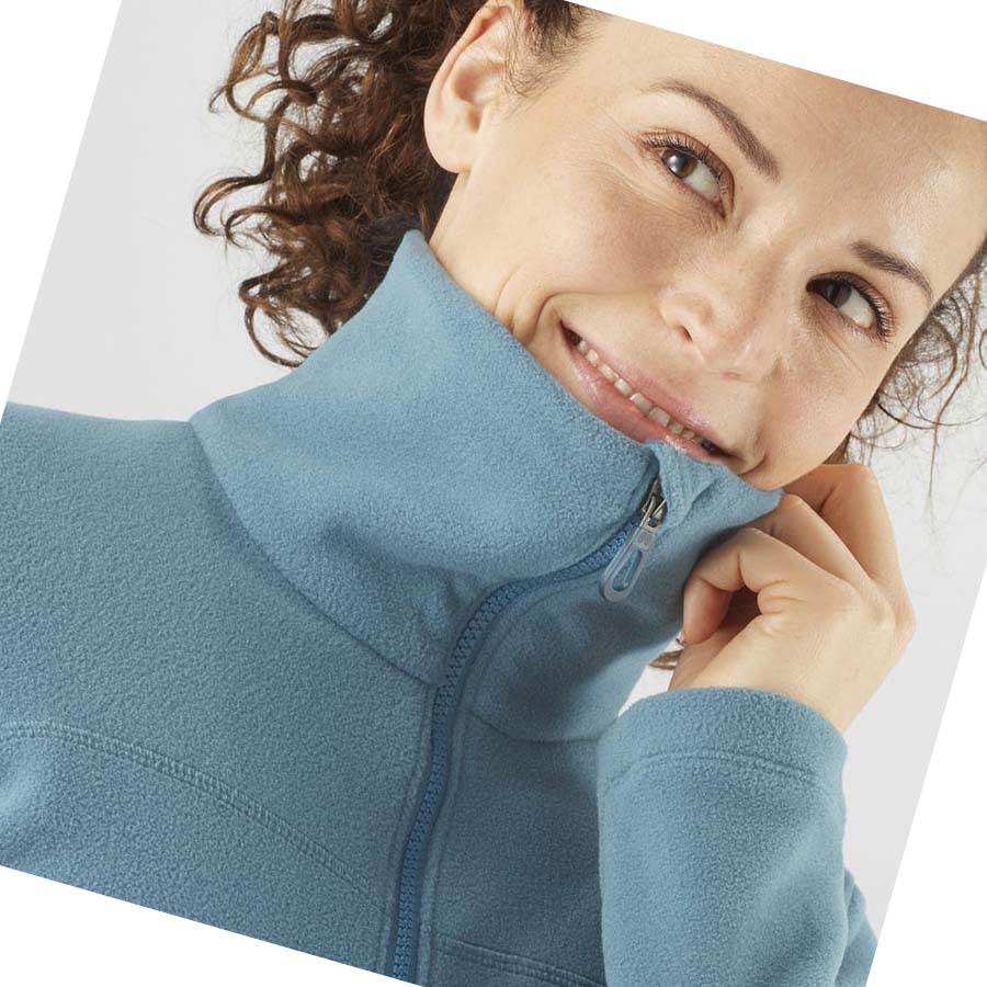 Salomon ESSENTIAL COSY FLEECE Hettegensere Dame Blå | NO3111HAP