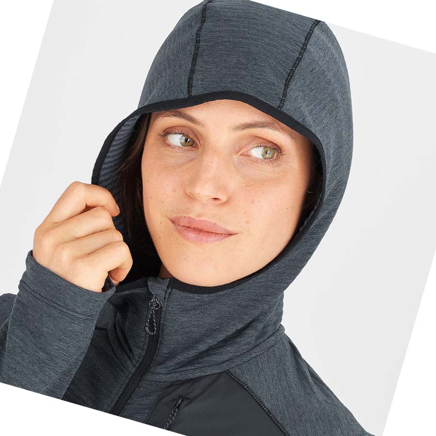 Salomon ESSENTIAL LIGHTWARM HOODED Hettegensere Dame Svarte | NO3118VRW