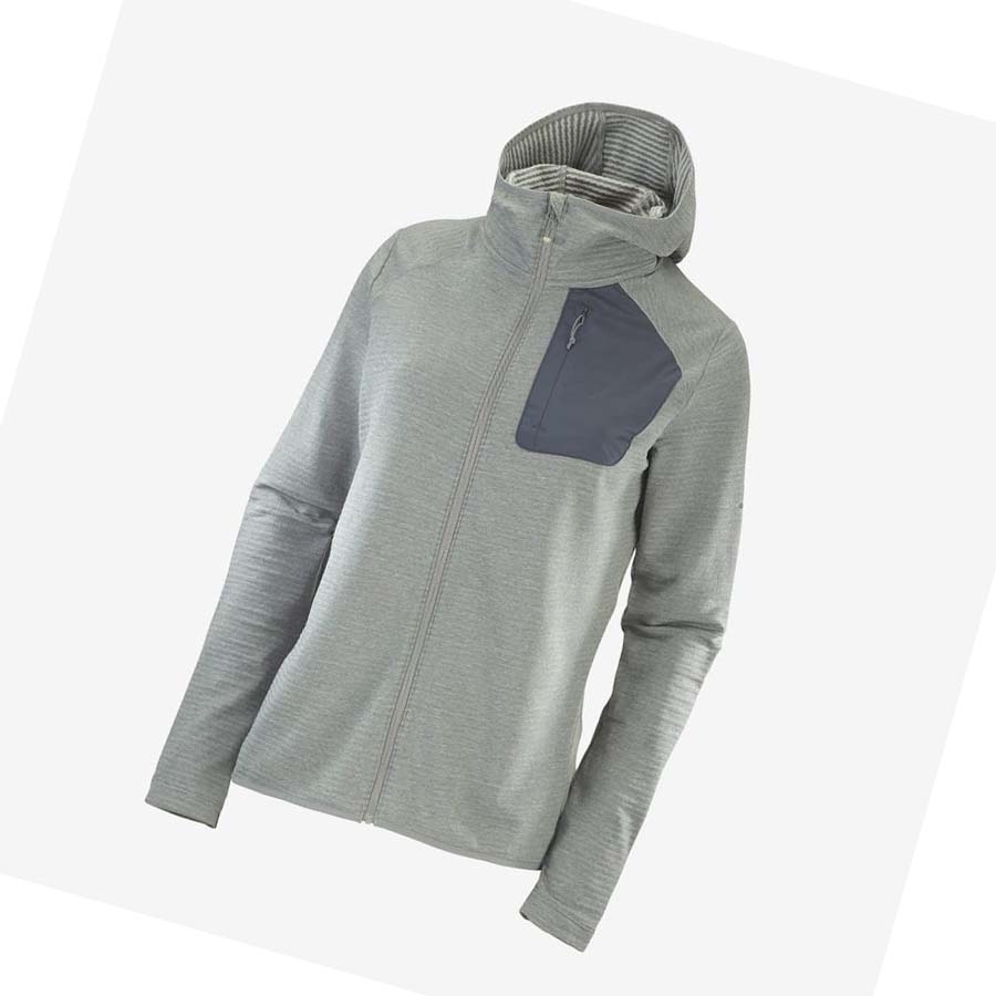 Salomon ESSENTIAL LIGHTWARM HOODED Hettegensere Dame Grønn | NO3119BEX