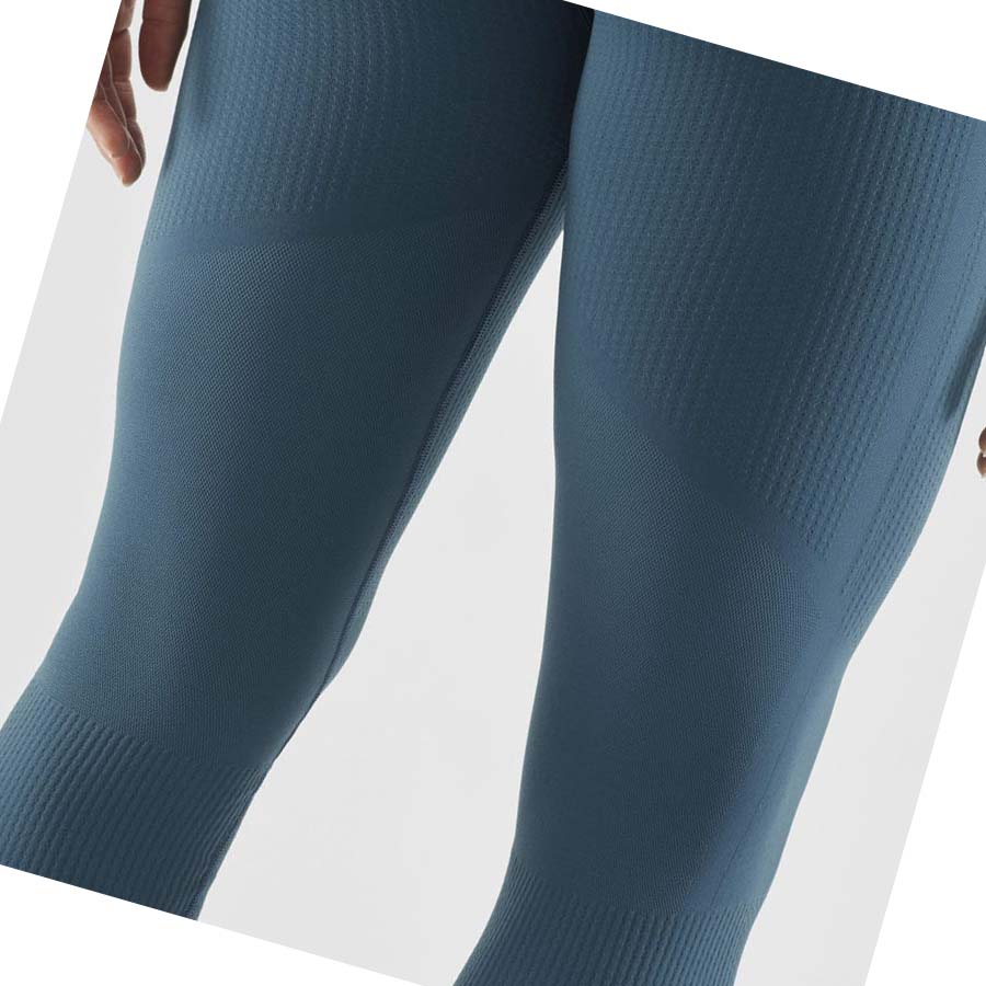 Salomon ESSENTIAL SEAMLESS Bukse Dame Blå | NO3247XYU