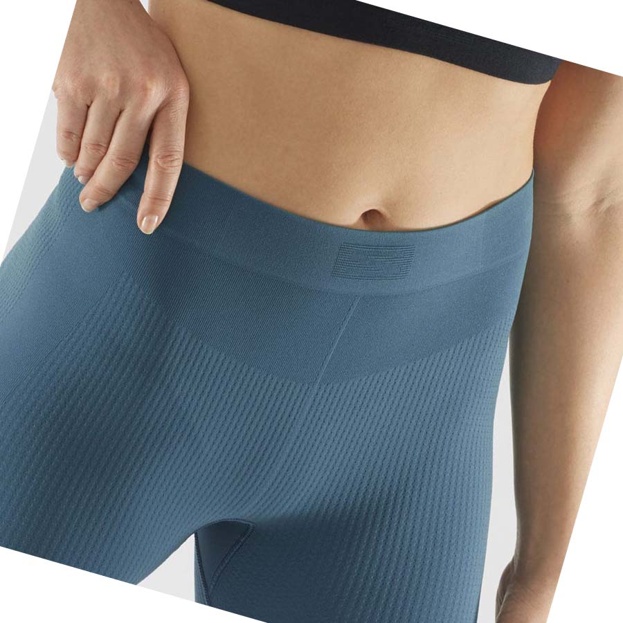 Salomon ESSENTIAL SEAMLESS Bukse Dame Blå | NO3247XYU