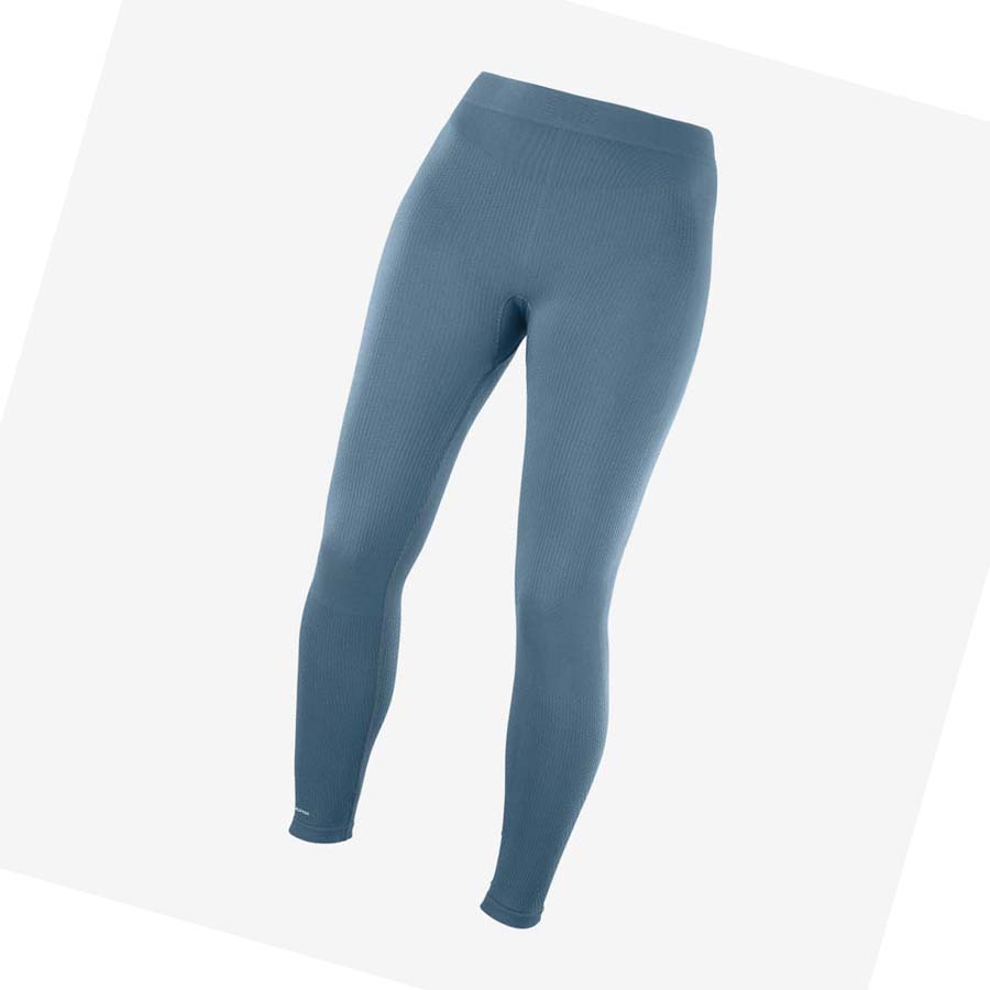 Salomon ESSENTIAL SEAMLESS Bukse Dame Blå | NO3247XYU