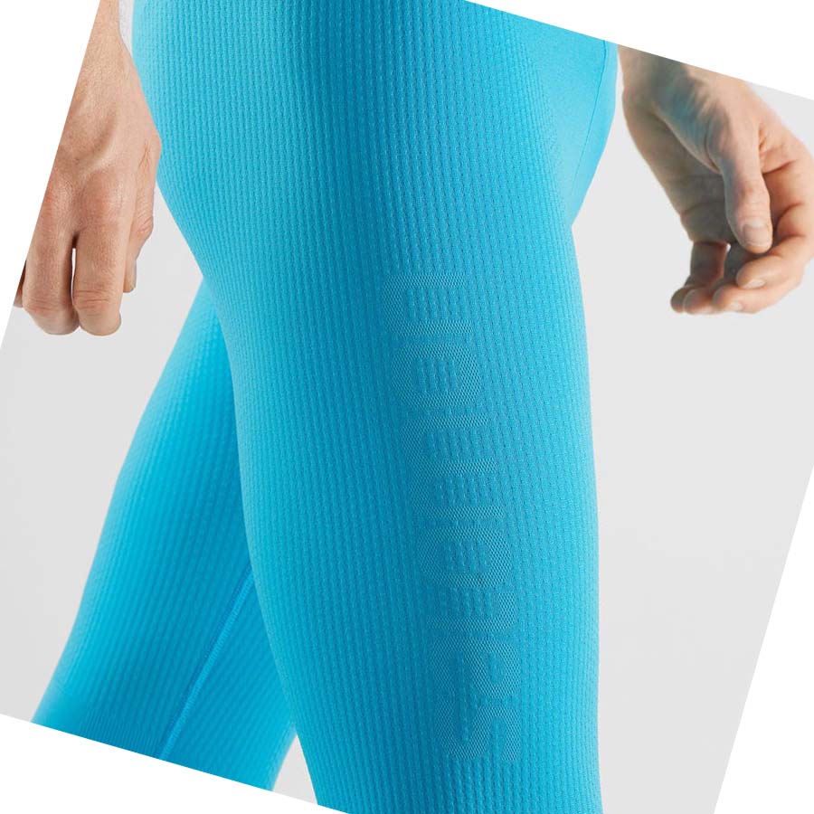 Salomon ESSENTIAL SEAMLESS Bukse Herre Blå | NO2433FDN