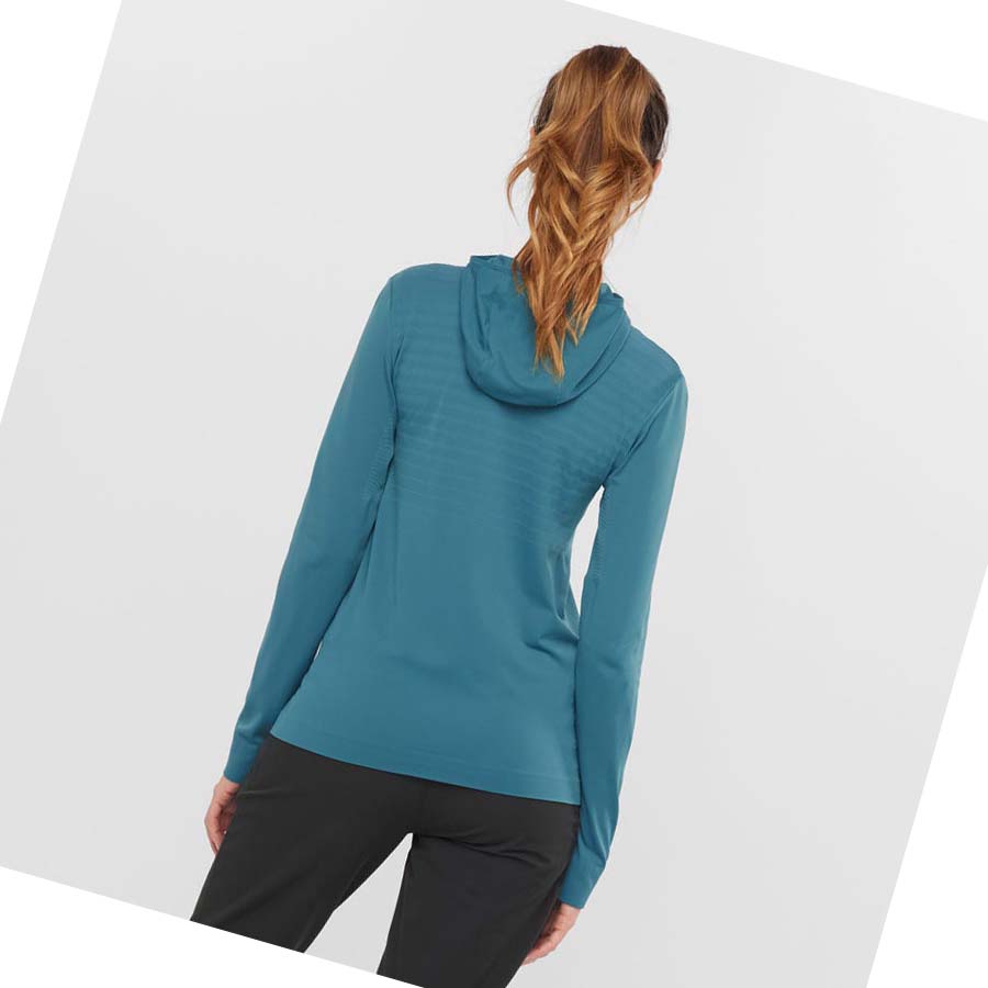 Salomon ESSENTIAL SEAMLESS Hettegensere Dame Marineblå | NO3093VRW