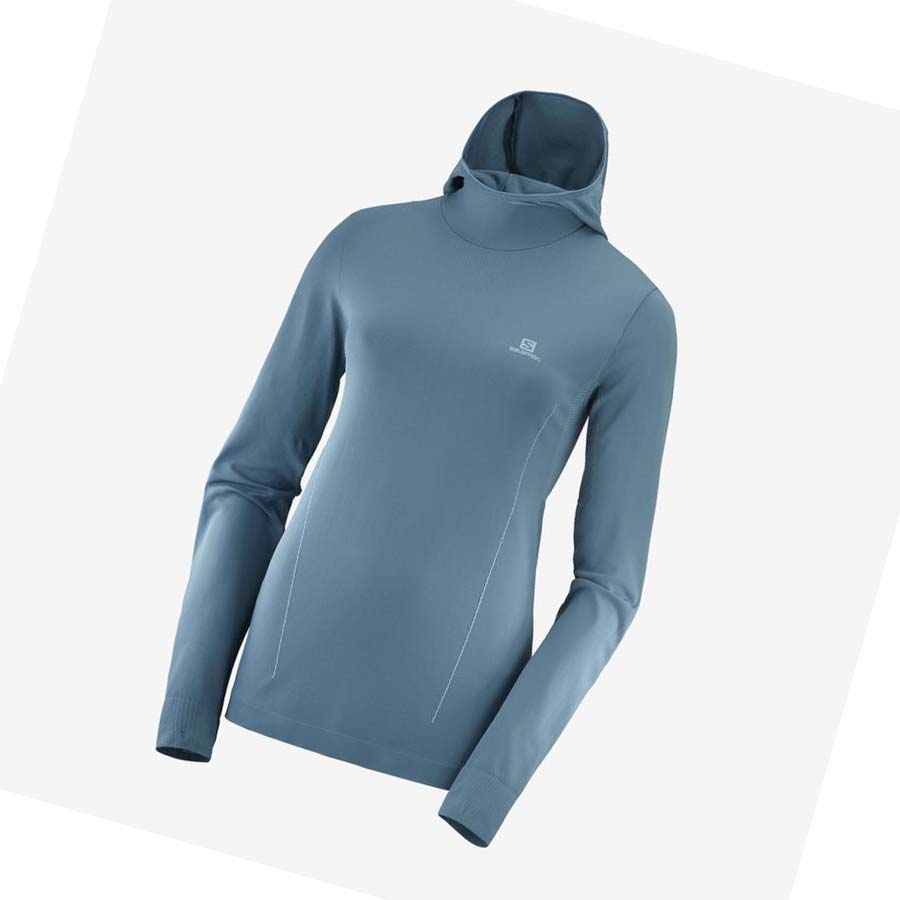 Salomon ESSENTIAL SEAMLESS Hettegensere Dame Marineblå | NO3093VRW