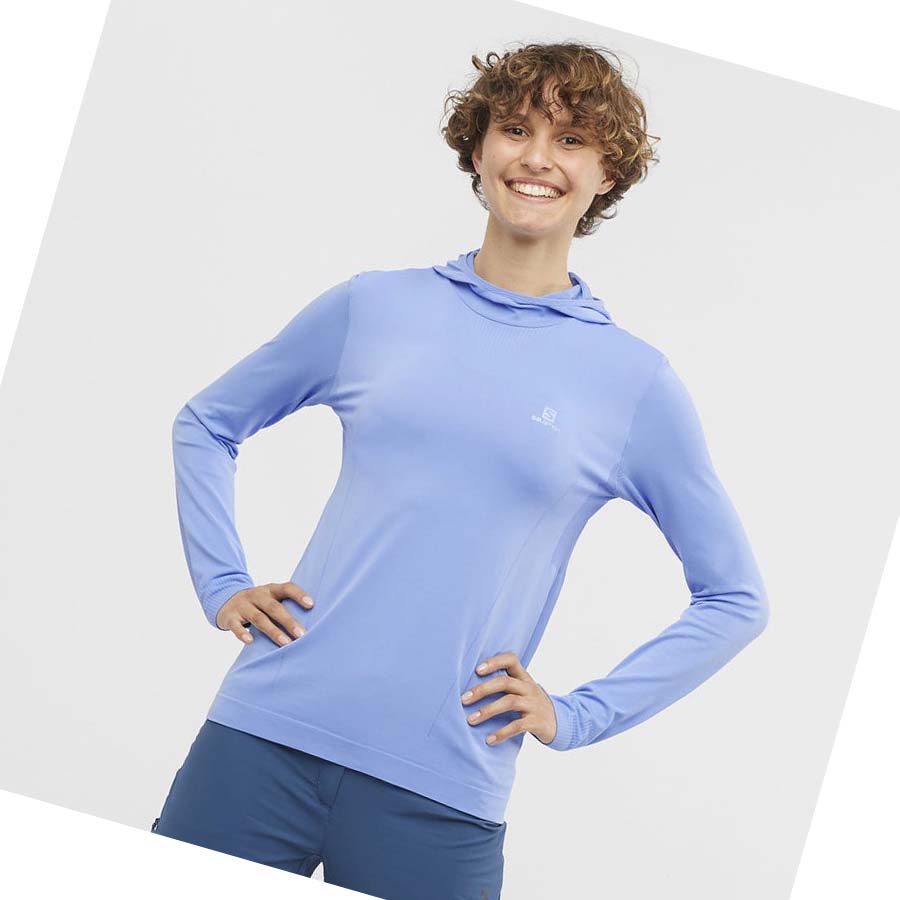 Salomon ESSENTIAL SEAMLESS Hettegensere Dame Blå | NO3095NWY