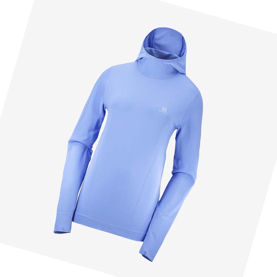 Salomon ESSENTIAL SEAMLESS Hettegensere Dame Blå | NO3095NWY