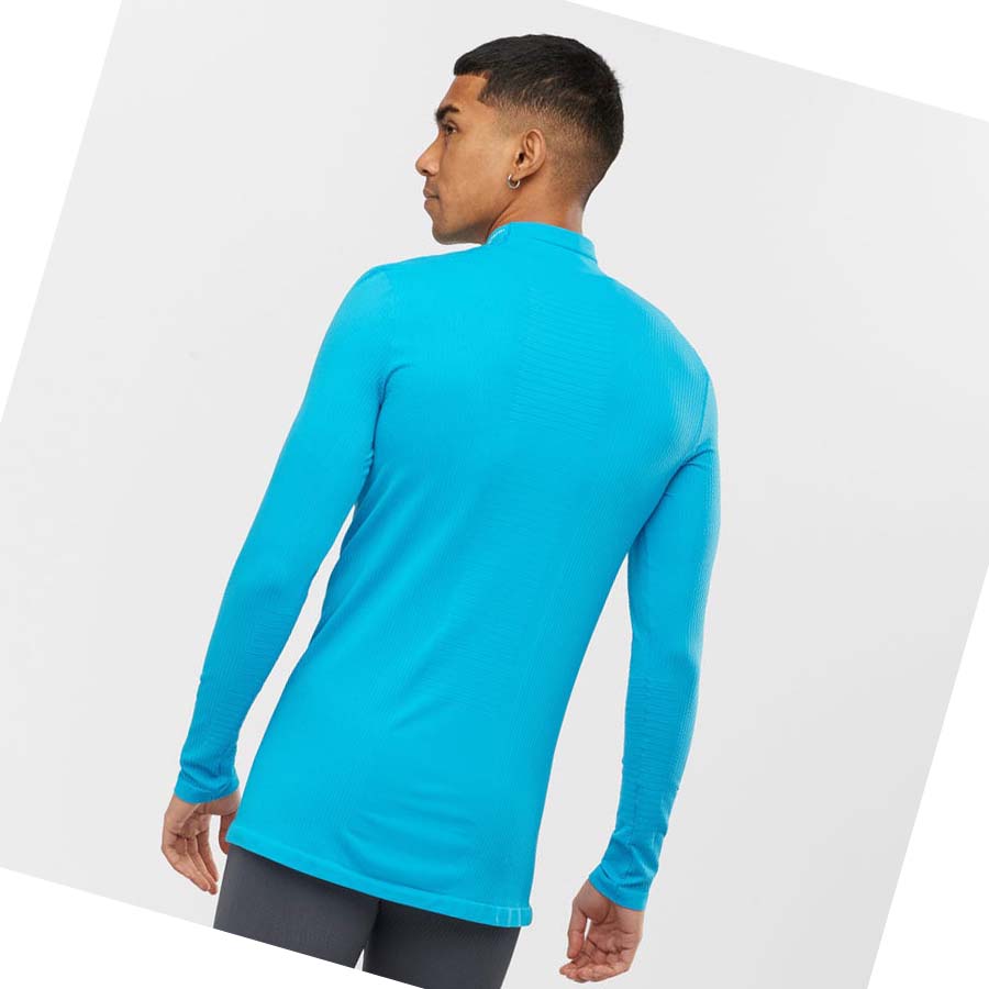 Salomon ESSENTIAL SEAMLESS T-skjorte Herre Blå | NO2378AHK