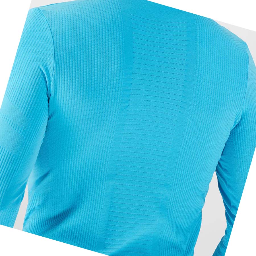 Salomon ESSENTIAL SEAMLESS T-skjorte Herre Blå | NO2378AHK