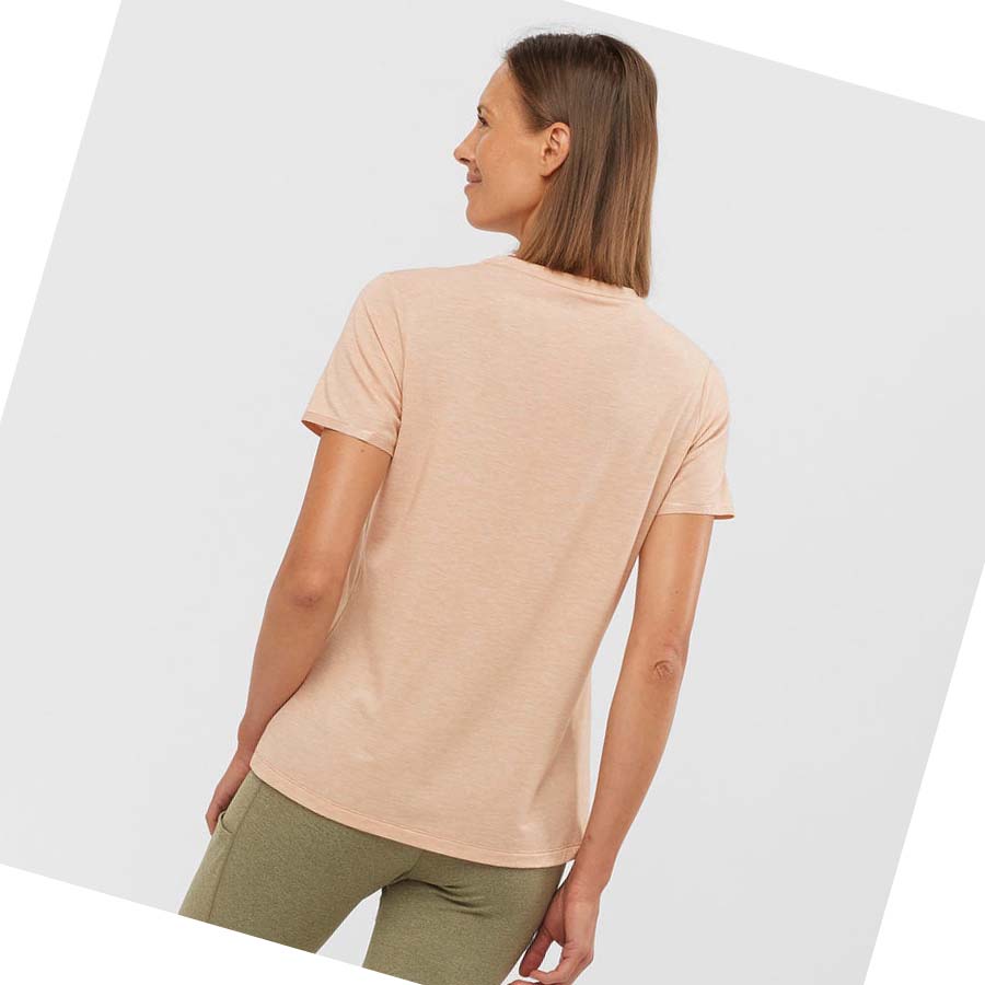 Salomon ESSENTIAL TENCEL T-skjorte Dame Beige | NO3059HAP