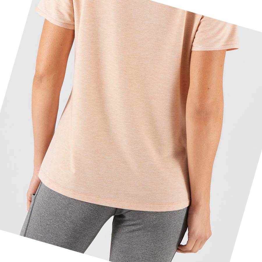 Salomon ESSENTIAL TENCEL T-skjorte Dame Beige | NO3059HAP