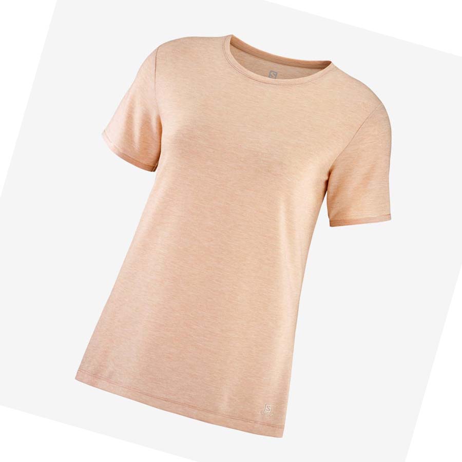 Salomon ESSENTIAL TENCEL T-skjorte Dame Beige | NO3059HAP