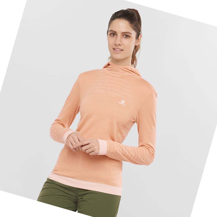 Salomon ESSENTIAL WOOL T-skjorte Dame Beige | NO3061KOR