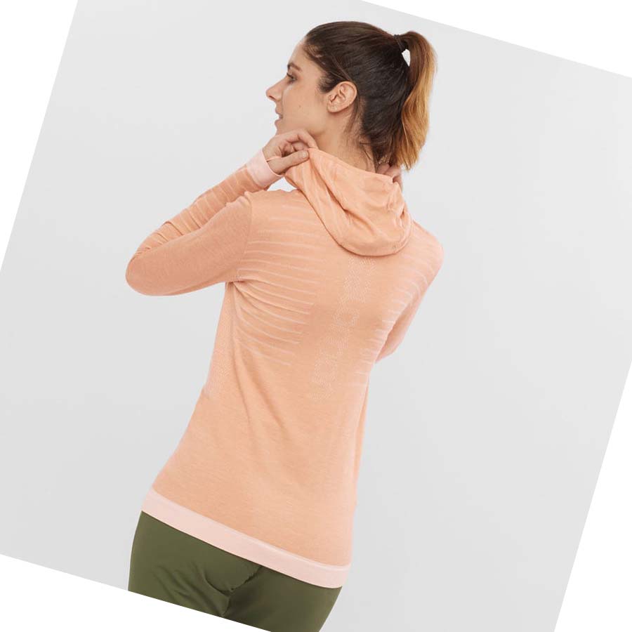 Salomon ESSENTIAL WOOL T-skjorte Dame Beige | NO3061KOR