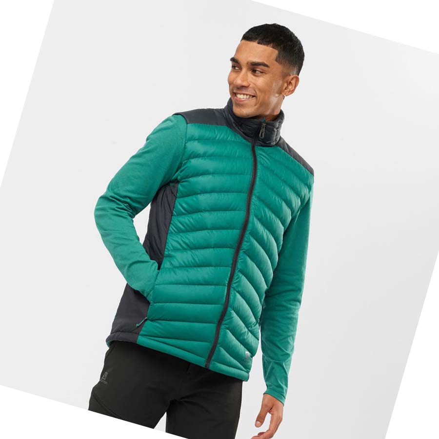 Salomon ESSENTIAL XWARM DOWN INSULATED Jakke Herre Grønn | NO2309DFM