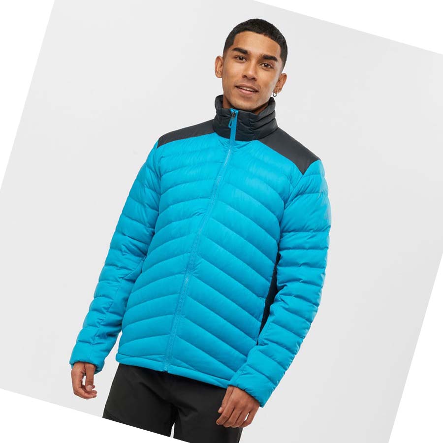 Salomon ESSENTIAL XWARM DOWN INSULATED Jakke Herre Blå | NO2316ZUT