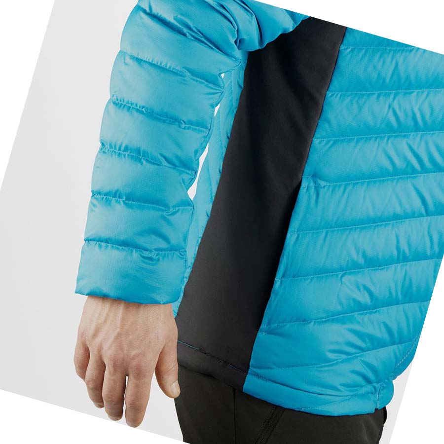 Salomon ESSENTIAL XWARM DOWN INSULATED Jakke Herre Blå | NO2316ZUT