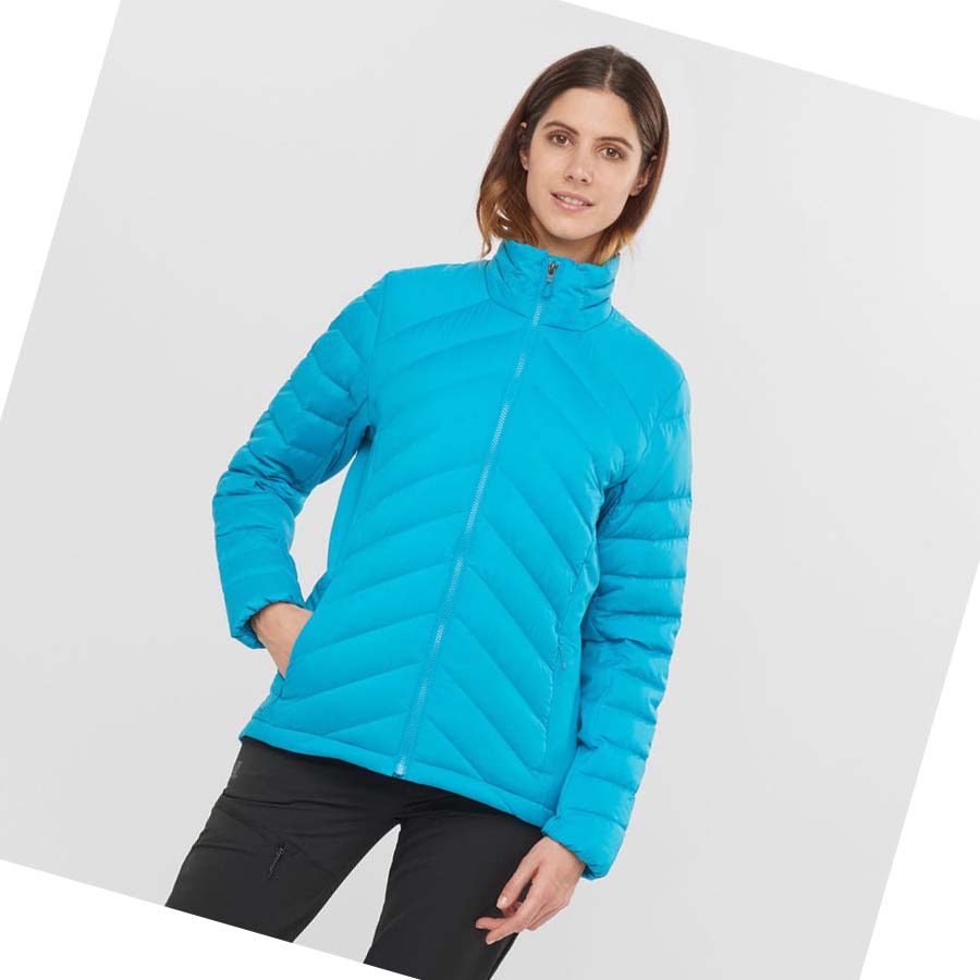 Salomon ESSENTIAL XWARM DOWN INSULATED Jakke Dame Blå | NO3176EBC