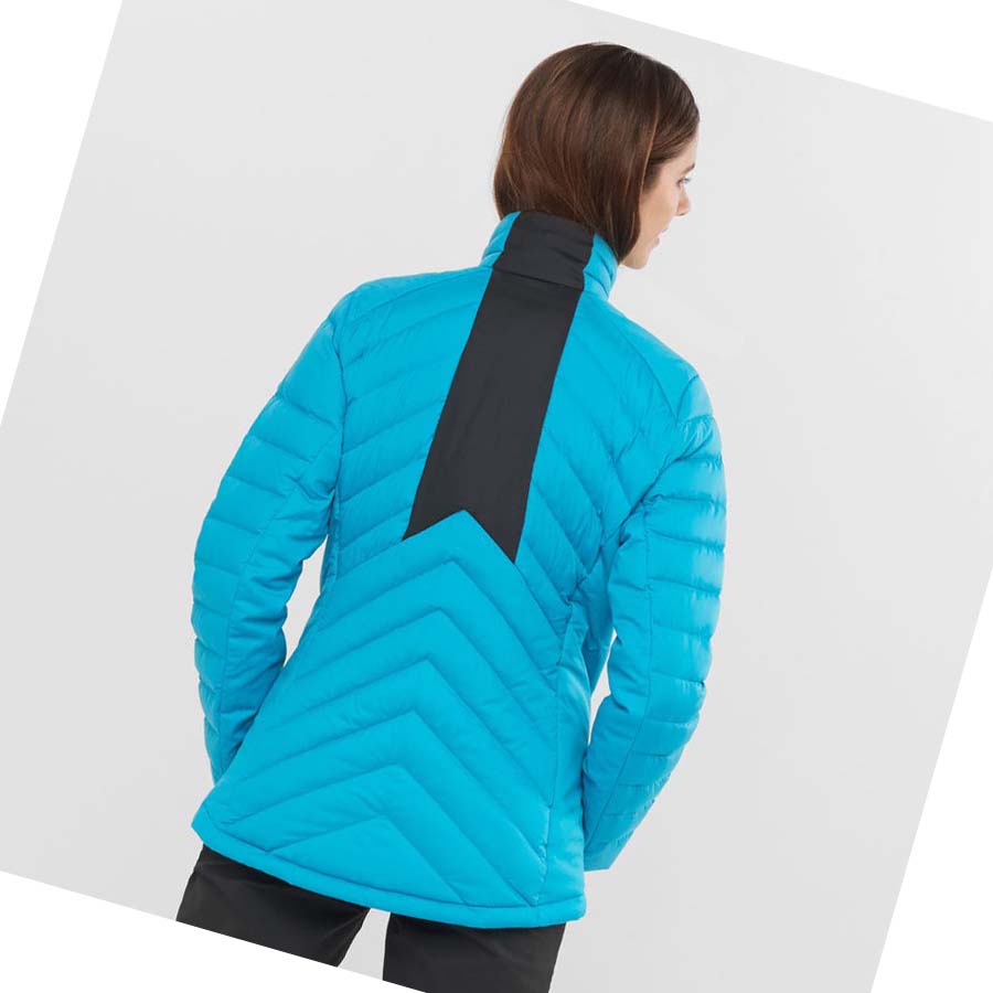 Salomon ESSENTIAL XWARM DOWN INSULATED Jakke Dame Blå | NO3176EBC