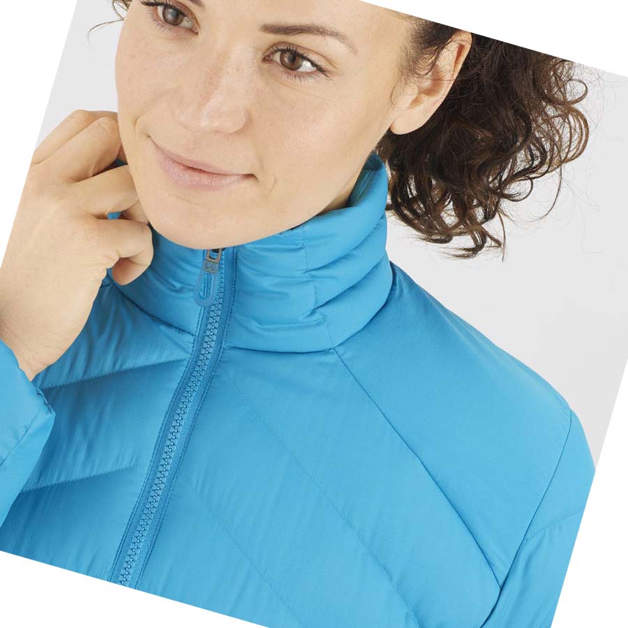 Salomon ESSENTIAL XWARM DOWN INSULATED Jakke Dame Blå | NO3176EBC