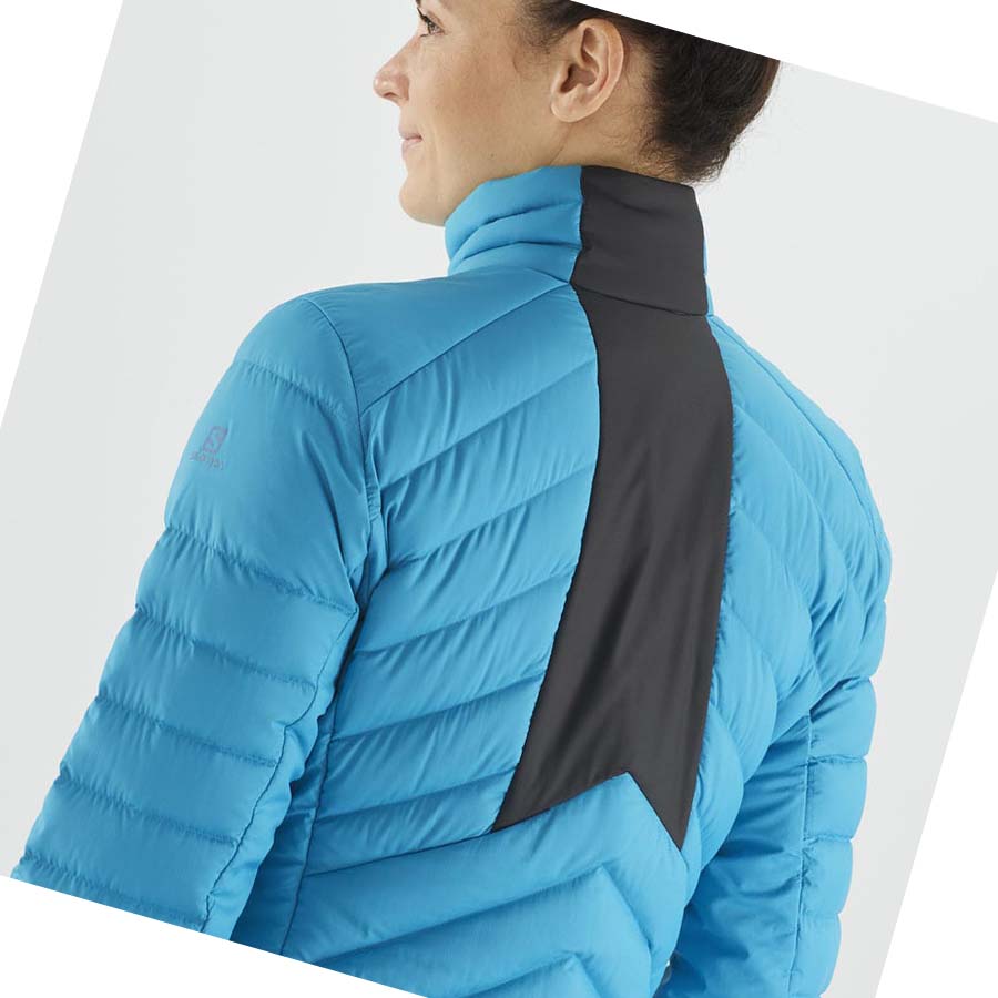 Salomon ESSENTIAL XWARM DOWN INSULATED Jakke Dame Blå | NO3176EBC