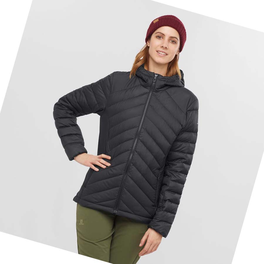 Salomon ESSENTIAL XWARM DOWN INSULATED Jakke Dame Svarte | NO3177RVD