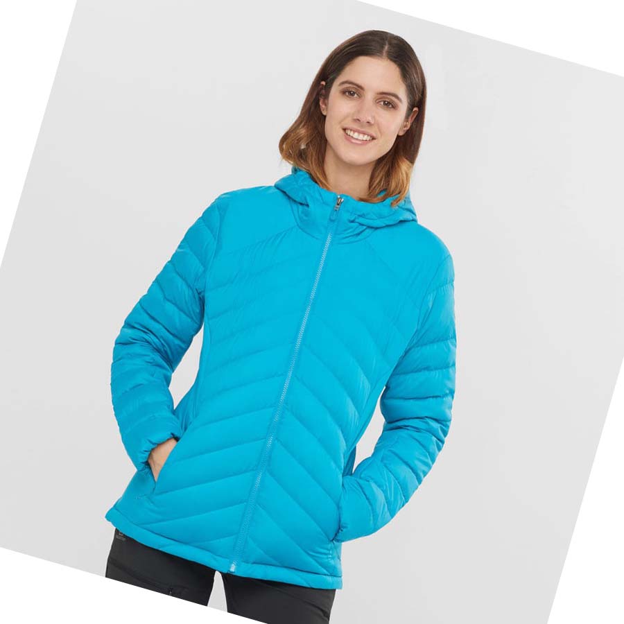 Salomon ESSENTIAL XWARM DOWN INSULATED Jakke Dame Blå | NO3178TCE