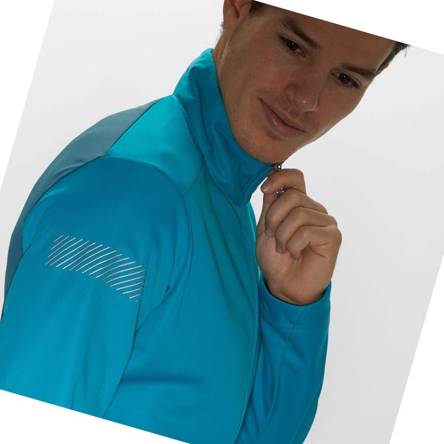 Salomon GORE TEX INFINIUM™ WINDSTOPPER® Jakke Herre Blå | NO2373YXF