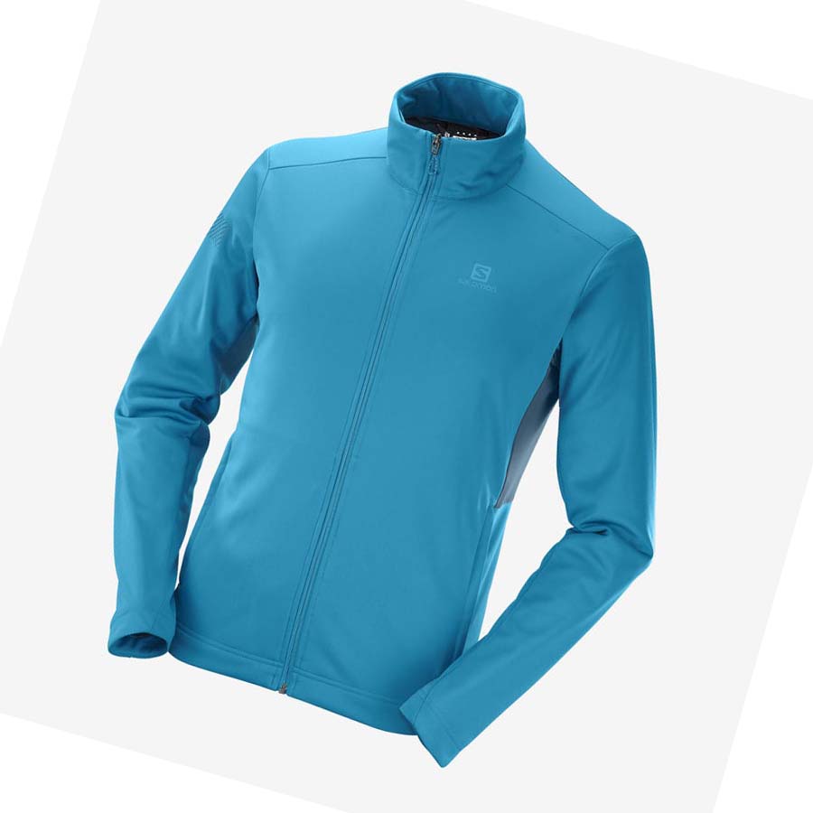 Salomon GORE TEX INFINIUM™ WINDSTOPPER® Jakke Herre Blå | NO2373YXF