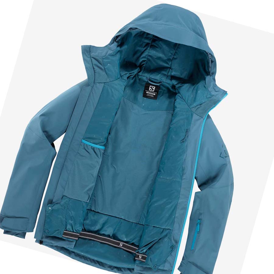 Salomon HIGHLAND INSULATED Jakke Herre Blå | NO2328YXF