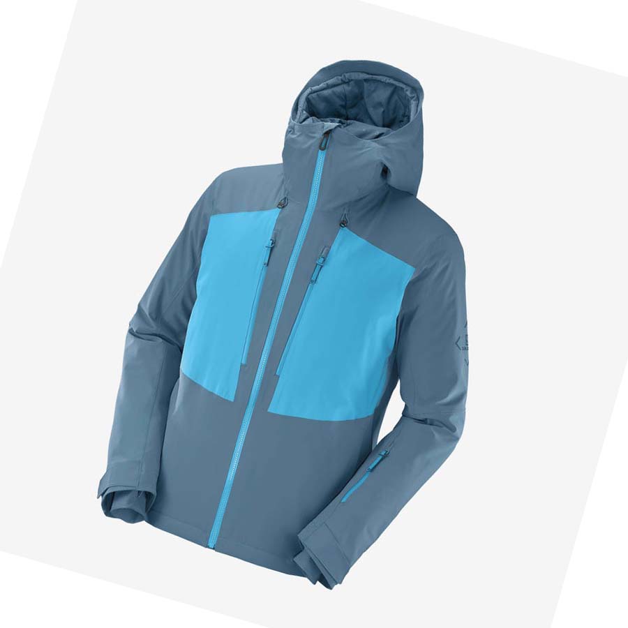 Salomon HIGHLAND INSULATED Jakke Herre Blå | NO2328YXF