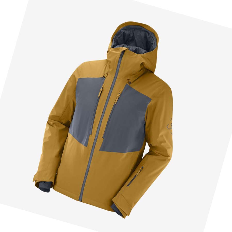 Salomon HIGHLAND INSULATED Jakke Herre Gul | NO2329UZG