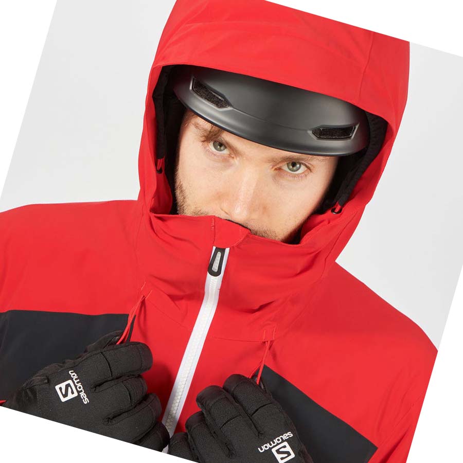 Salomon HIGHLAND INSULATED Jakke Herre Rød | NO2331OKI