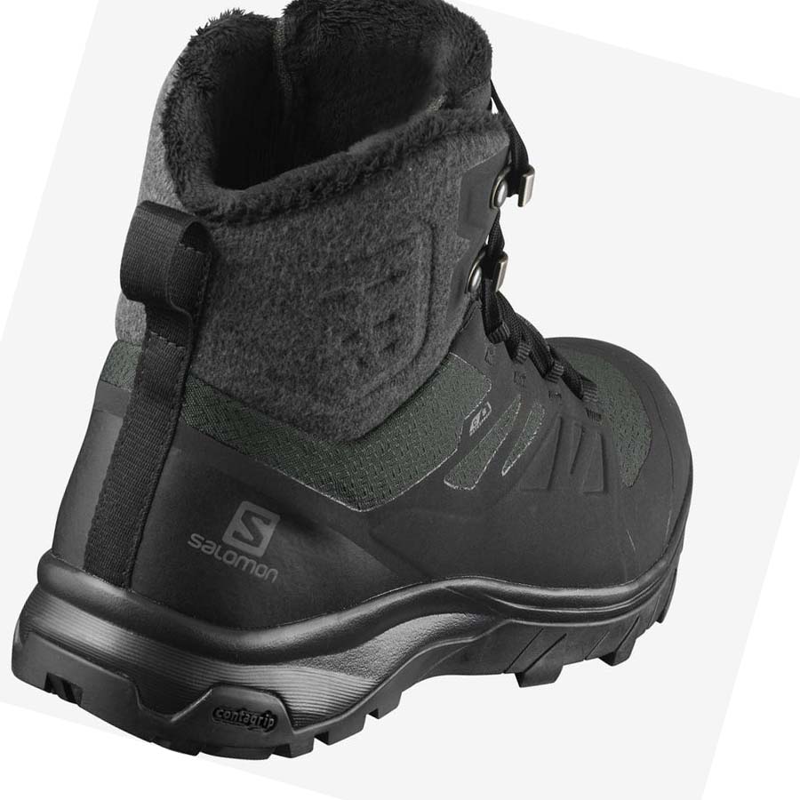 Salomon OUTBLAST THINSULATE™ CLIMASALOMON™ WATERPROOF Vinterstøvler Dame Svarte | NO3012XYU