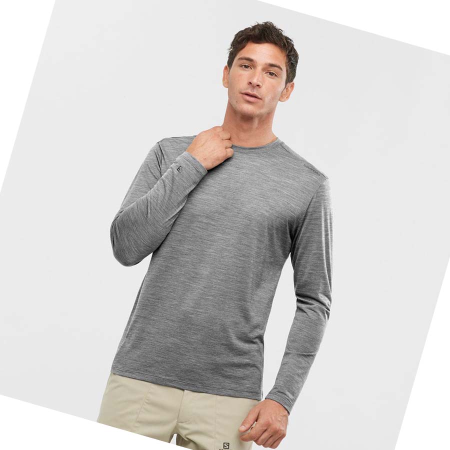 Salomon OUTLIFE MERINO BLEND T-skjorte Herre Grå | NO2382GSO