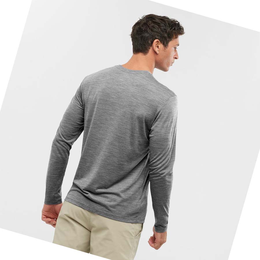 Salomon OUTLIFE MERINO BLEND T-skjorte Herre Grå | NO2382GSO