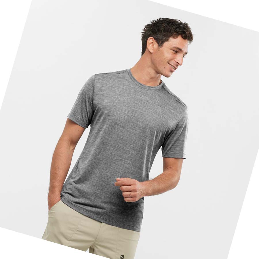 Salomon OUTLIFE MERINO BLEND T-skjorte Herre Grå | NO2403PJJ