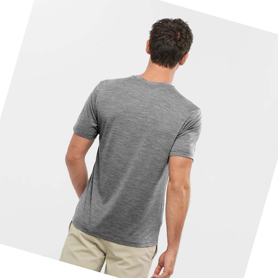 Salomon OUTLIFE MERINO BLEND T-skjorte Herre Grå | NO2403PJJ