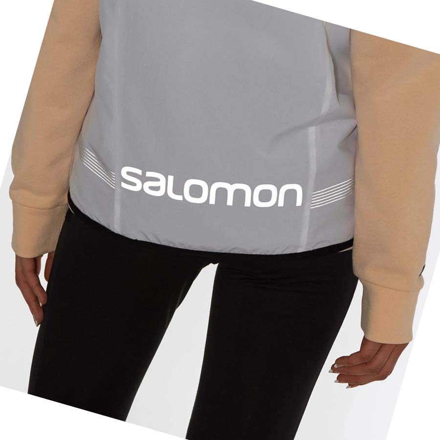 Salomon OUTLIFE REVERSIBLE UTILITY U WINDBREAKERS Jakke Herre Hvite Svarte | NO2354DFM