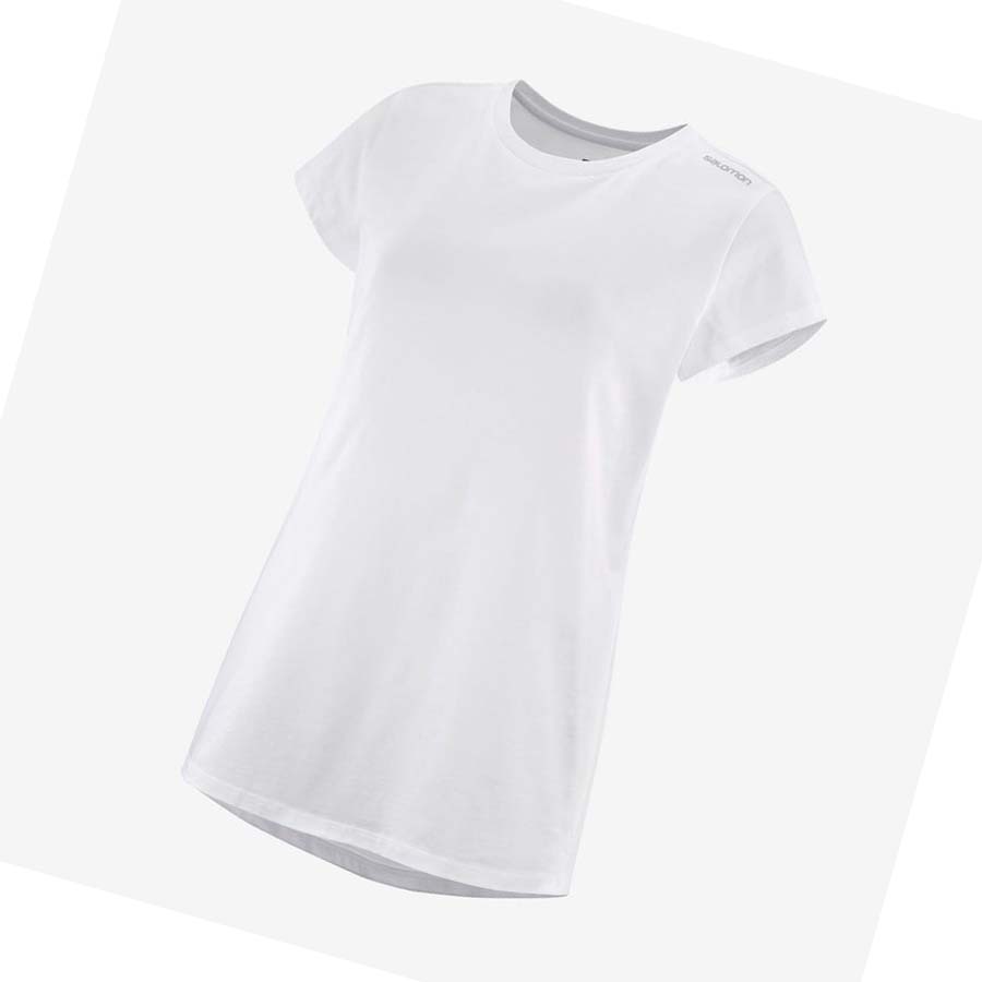 Salomon OUTLIFE SCOOP HEM TEE W T-skjorte Dame Hvite | NO3054AHK