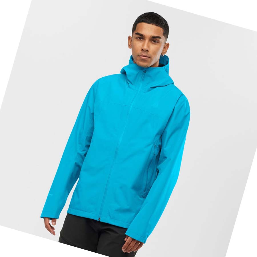 Salomon OUTLINE GORE-TEX WATERPROOF 2.5 LAYERS Jakke Herre Blå | NO2342LIS