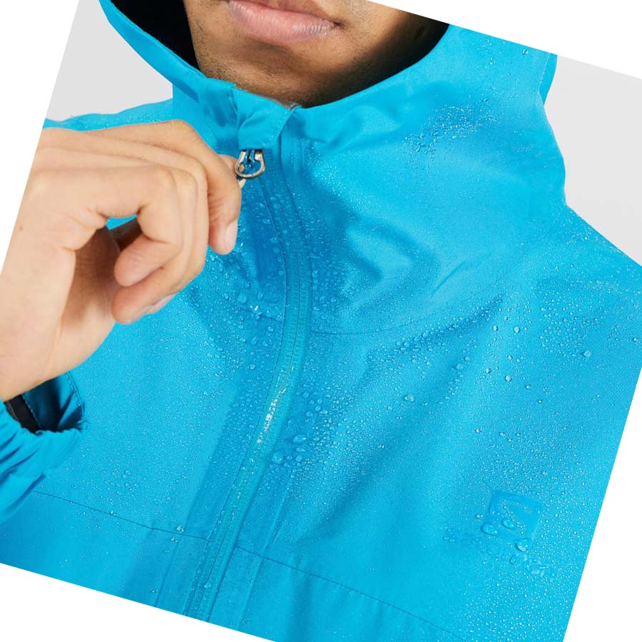 Salomon OUTLINE GORE-TEX WATERPROOF 2.5 LAYERS Jakke Herre Blå | NO2342LIS