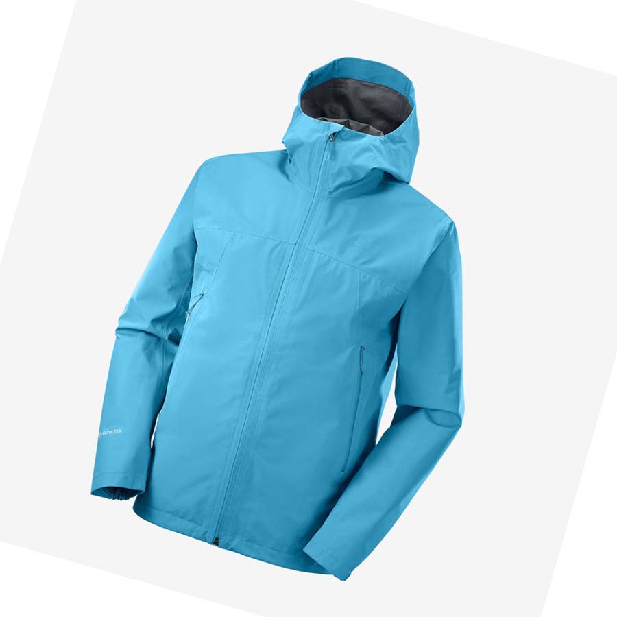 Salomon OUTLINE GORE-TEX WATERPROOF 2.5 LAYERS Jakke Herre Blå | NO2342LIS