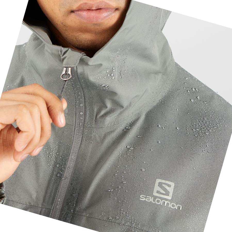 Salomon OUTLINE GORE-TEX WATERPROOF 2.5 LAYERS Jakke Herre Olivengrønne | NO2343ZUT