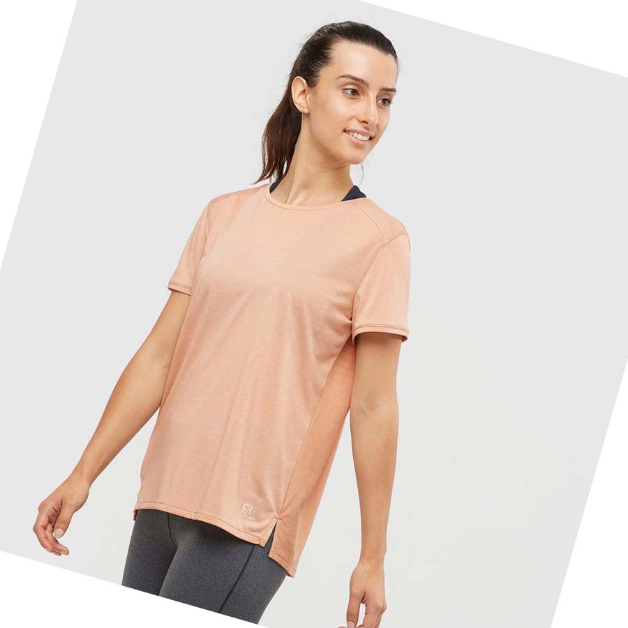 Salomon OUTLINE SUMMER T-skjorte Dame Beige | NO3071WNB