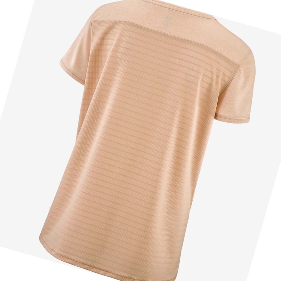 Salomon OUTLINE SUMMER T-skjorte Dame Beige | NO3071WNB