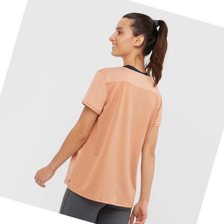 Salomon OUTLINE SUMMER T-skjorte Dame Beige | NO3071WNB