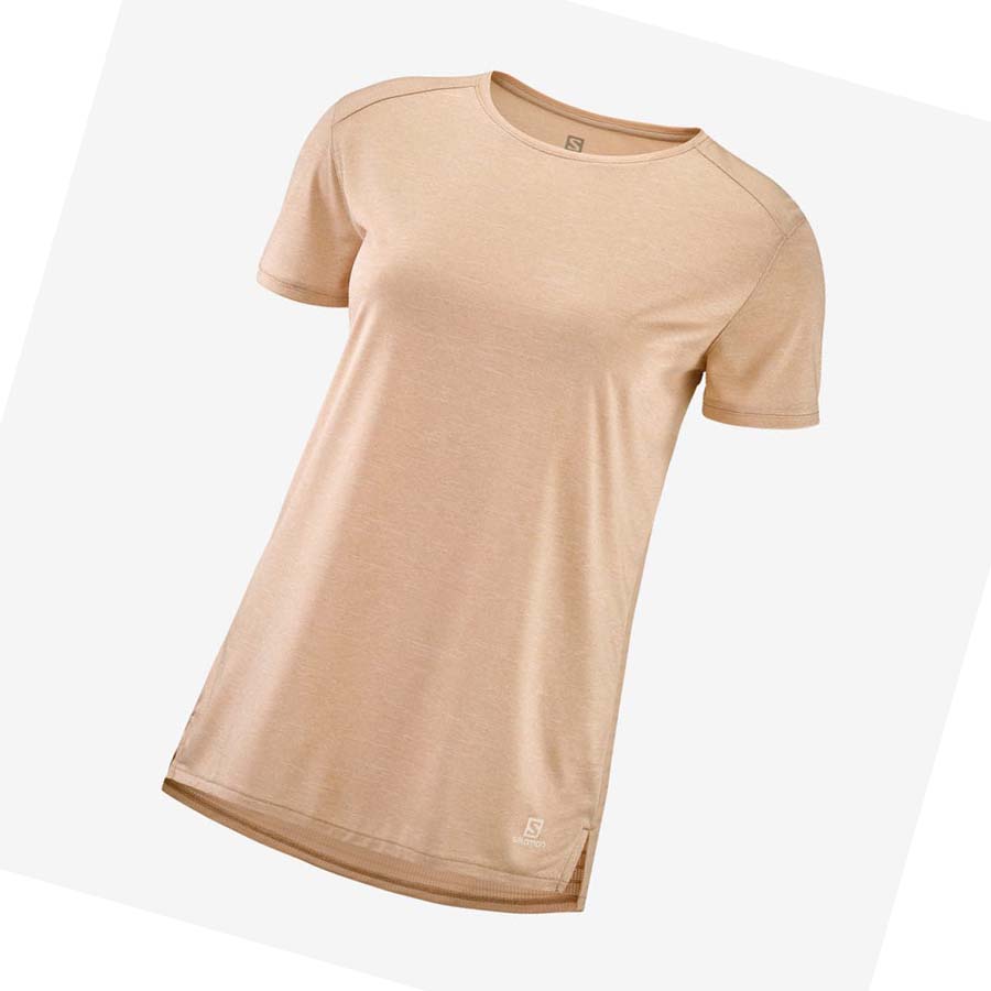 Salomon OUTLINE SUMMER T-skjorte Dame Beige | NO3071WNB